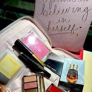 Estee Lauder Makeup Set with Pink and Gold Shades sampled